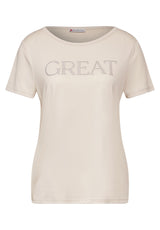 Jersey T-Shirt mit Wording