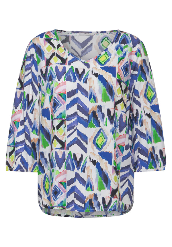 Multicolor Print Bluse