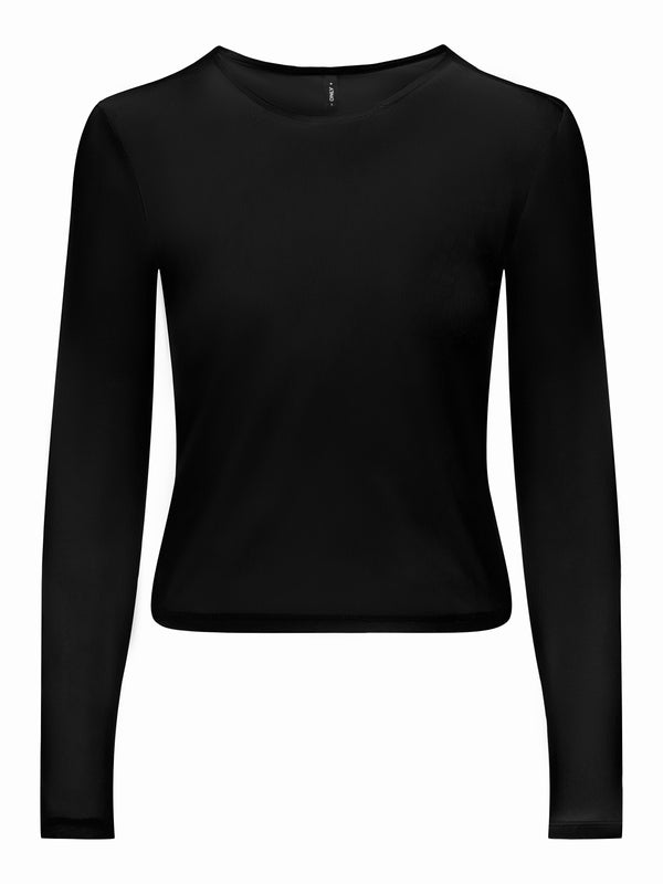 ONLPARIS L/S O-NECK MESH TOP JRS