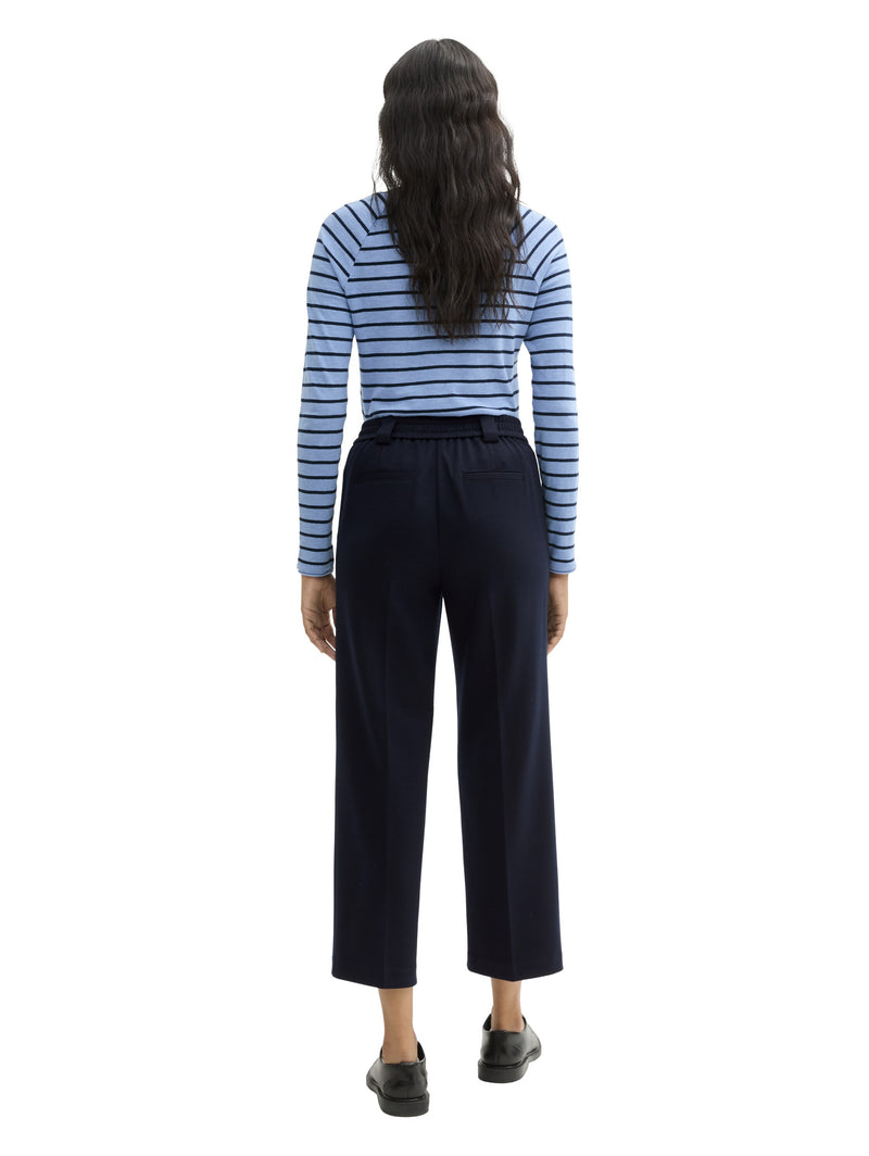 Cropped Hose mit geradem Bein