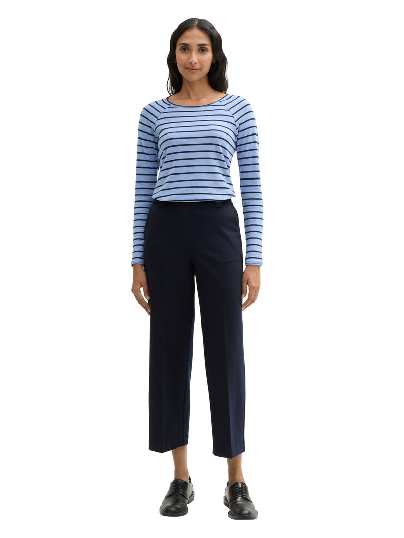 Cropped Hose mit geradem Bein