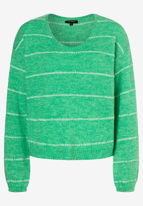 Pullover mit feinen Streifen  soft warm green  Frühjahrs-Kollektion