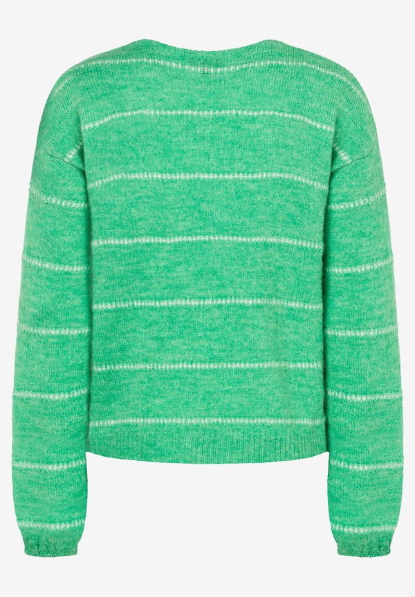 Pullover mit feinen Streifen  soft warm green  Frühjahrs-Kollektion