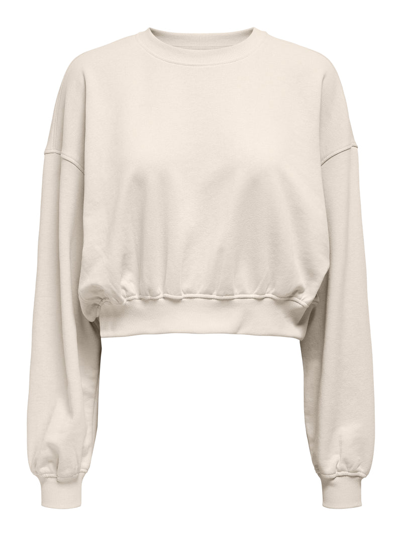 ONLBELLA L/S CROP O-NECK UB CC SWT