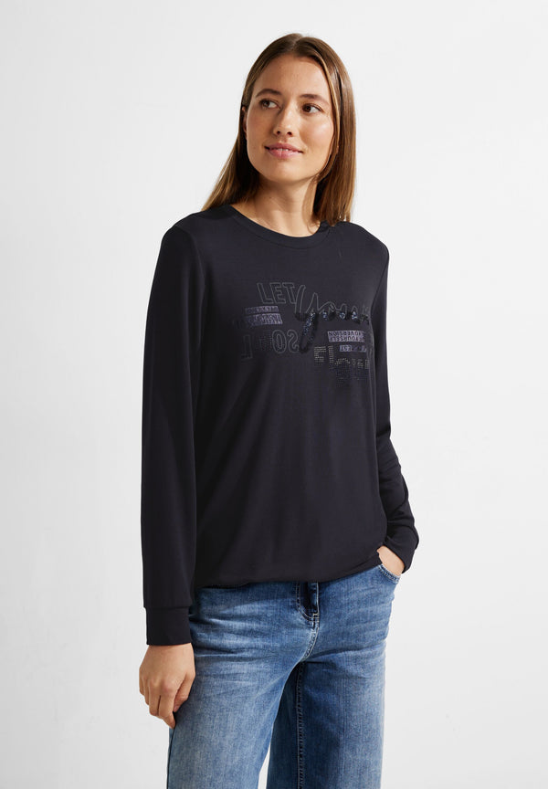 Langarmshirt mit Frontprint